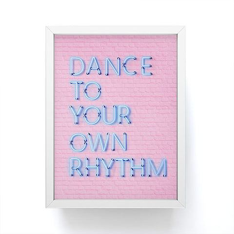 Showmemars DANCE TO YOUR OWN RHYTHM blue Framed Mini Art Print