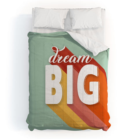 Showmemars DREAM BIG positive typography Comforter