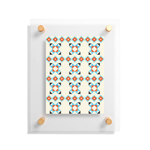 Showmemars geometry navajo pattern no2 Floating Acrylic Print
