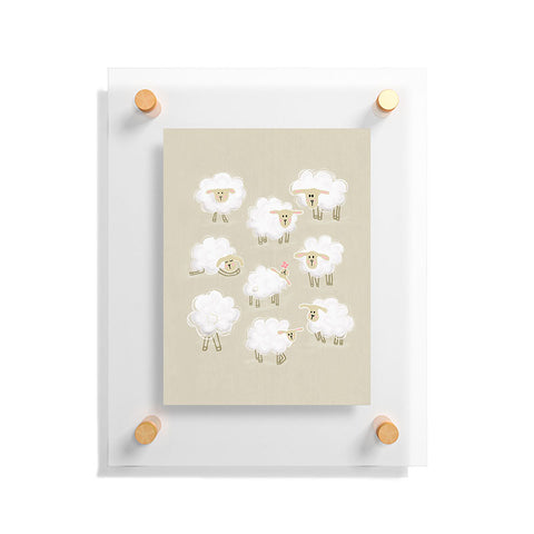Showmemars Herd of sheep Floating Acrylic Print