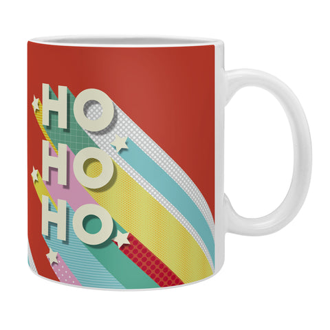 Showmemars Ho Ho Ho Christmas typography Coffee Mug