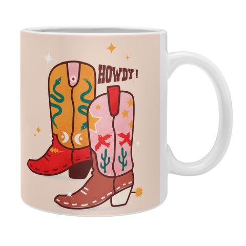 Showmemars Howdy Cowboy Boots Coffee Mug