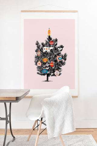Showmemars Retro Christmas tree no3 Art Print And Hanger