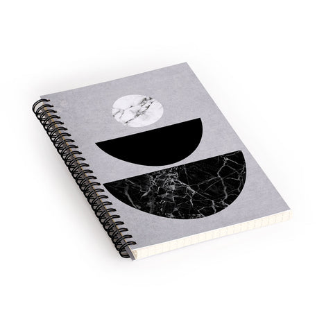 Sisi and Seb Black Half Circles Spiral Notebook