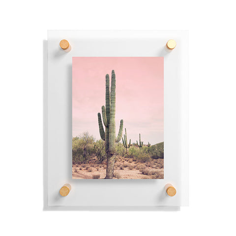 Sisi and Seb Blush Sky Cactus Floating Acrylic Print