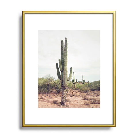 Sisi and Seb Cactus Land Metal Framed Art Print