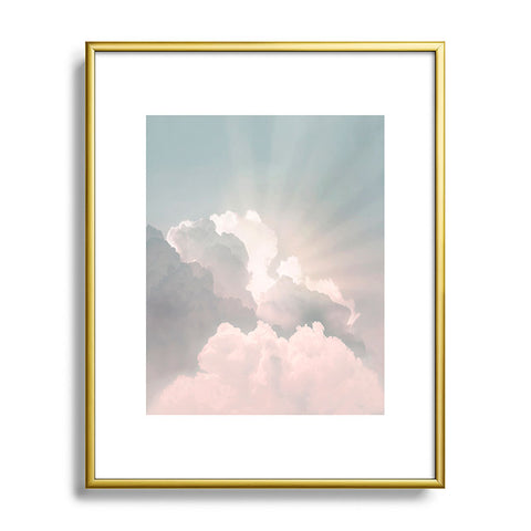 Sisi and Seb Clouds And Sun Rays Metal Framed Art Print