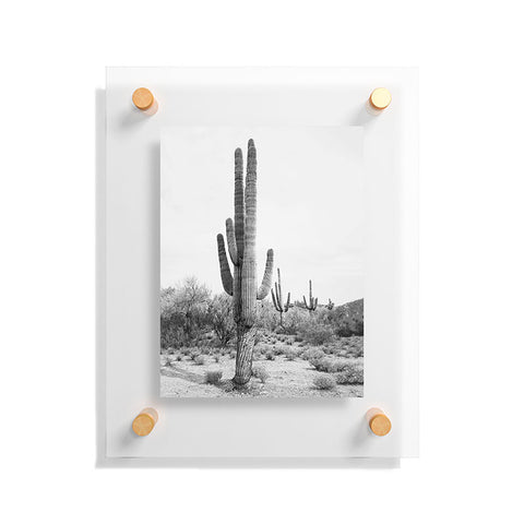 Sisi and Seb Desert Cactus BW Floating Acrylic Print