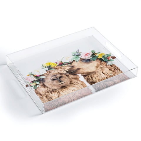 Sisi and Seb Flowers in her hair Acrylic Tray
