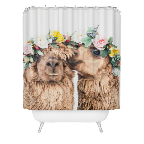 Sisi and Seb Flowers in her hair Shower Curtain