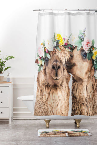 Sisi and Seb Flowers in her hair Shower Curtain And Mat