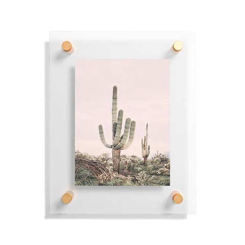 Sisi and Seb Pastel Pink Cactus Floating Acrylic Print