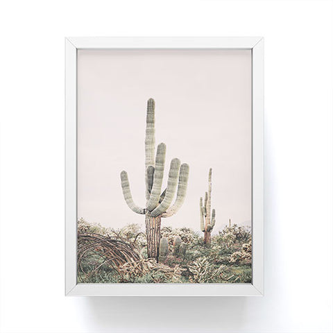 Sisi and Seb Pastel Pink Cactus Framed Mini Art Print