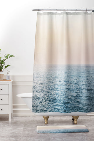 Sisi and Seb Peaceful Shower Curtain And Mat