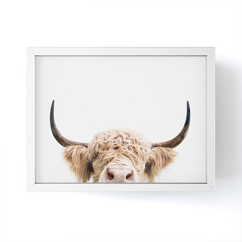 Sisi and Seb Peeking Cow Framed Mini Art Print
