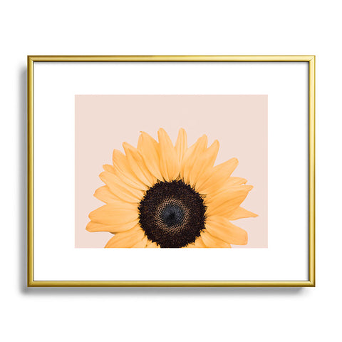 Sisi and Seb Pretty Sunflower Metal Framed Art Print