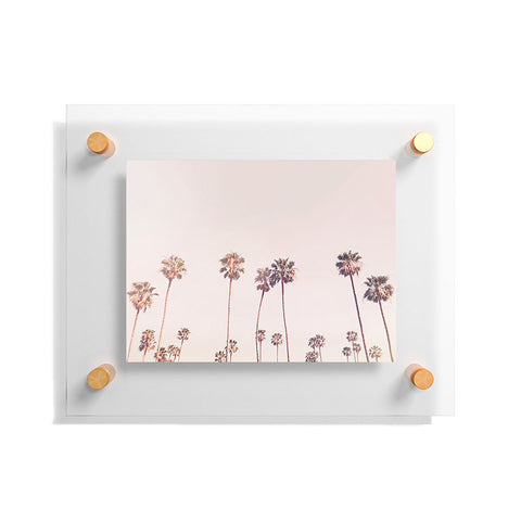 Sisi and Seb Sunny Cali Palm Trees Floating Acrylic Print