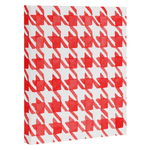 Social Proper Candy Houndstooth Art Canvas
