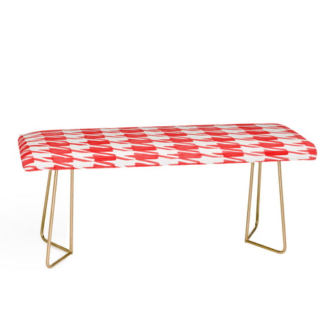 Social Proper Candy Houndstooth Bench