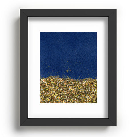 Social Proper Dipped in Gold Navy Recessed Framing Rectangle