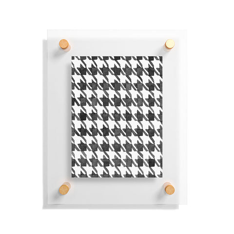 Social Proper Houndstooth BW Floating Acrylic Print