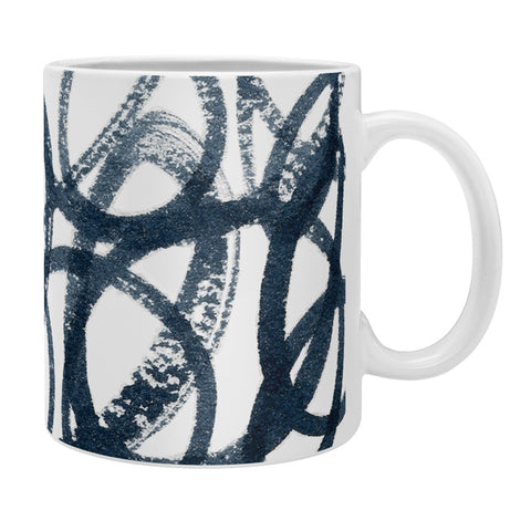 Social Proper Navy Swirls Coffee Mug
