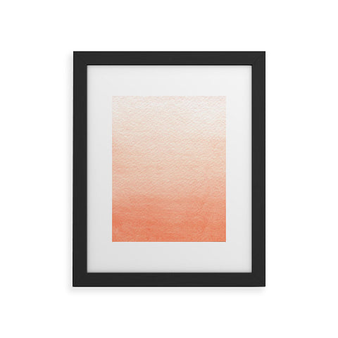 Social Proper Peach Ombre Framed Art Print