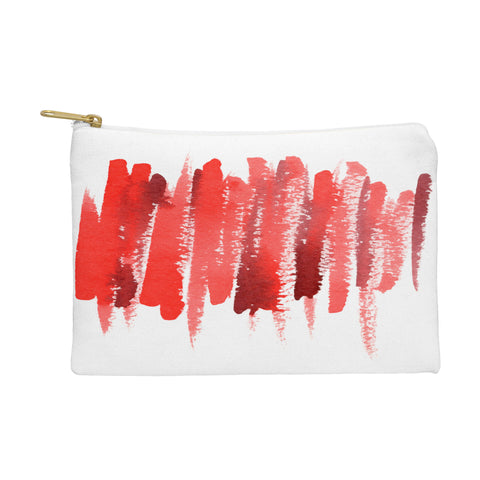 Social Proper Red Strokes Pouch