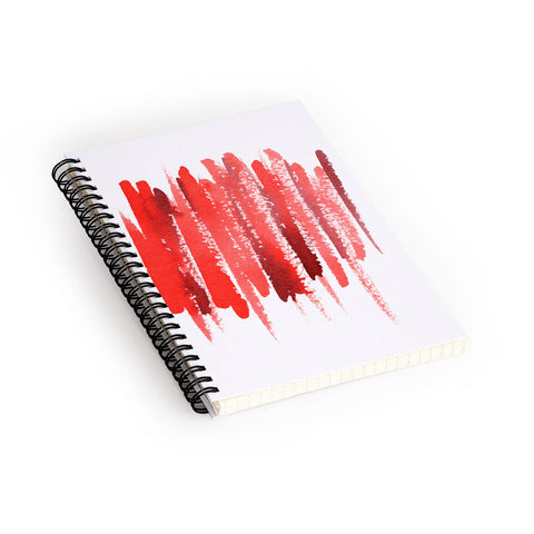 Social Proper Red Strokes Spiral Notebook