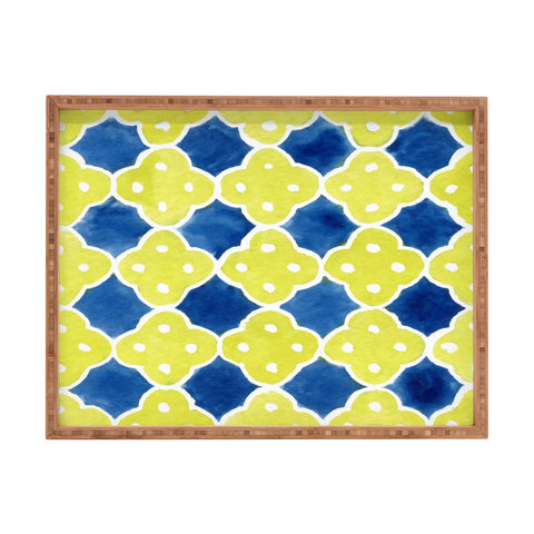 Social Proper Spanish Tiles Rectangular Tray