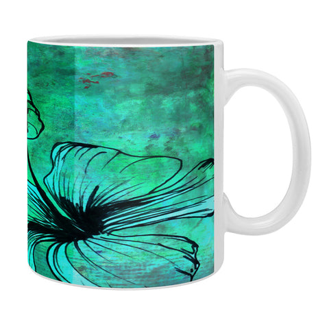 Sophia Buddenhagen Aqua Floral Coffee Mug