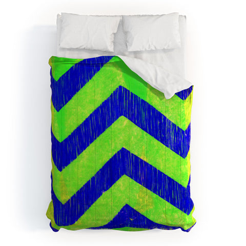 Sophia Buddenhagen Blue Green Chevron Comforter