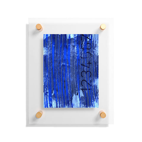 Sophia Buddenhagen Blue Numbers Floating Acrylic Print