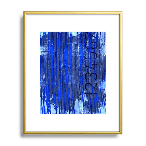 Sophia Buddenhagen Blue Numbers Metal Framed Art Print