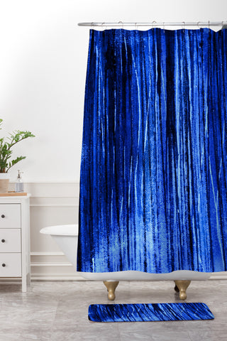 Sophia Buddenhagen Bright Blue Shower Curtain And Mat