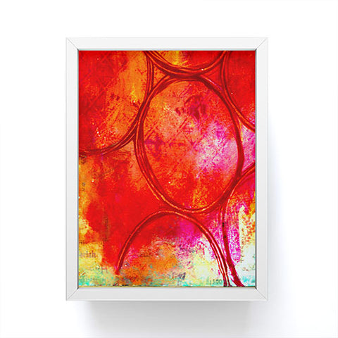 Sophia Buddenhagen Bright Red Circles Framed Mini Art Print