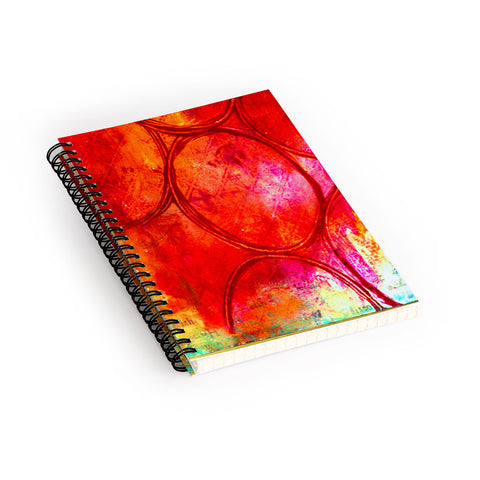 Sophia Buddenhagen Bright Red Circles Spiral Notebook