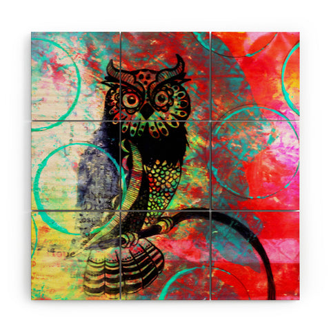 Sophia Buddenhagen Color Owl Wood Wall Mural