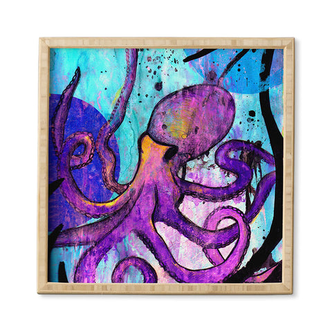 Sophia Buddenhagen Purple Octopus Framed Wall Art