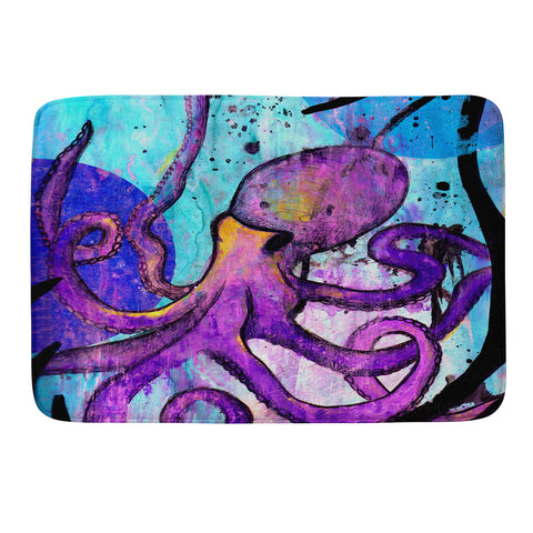 Sophia Buddenhagen Purple Octopus Memory Foam Bath Mat