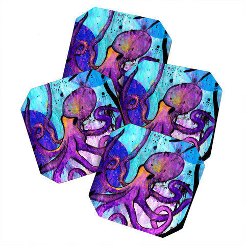 Sophia Buddenhagen Purple Octopus Coaster Set
