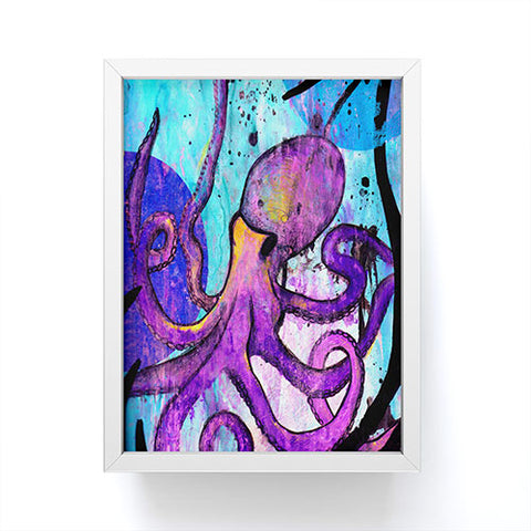Sophia Buddenhagen Purple Octopus Framed Mini Art Print