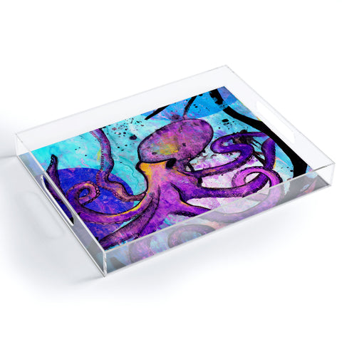 Sophia Buddenhagen Purple Octopus Acrylic Tray