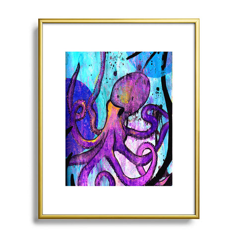 Sophia Buddenhagen Purple Octopus Metal Framed Art Print