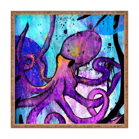 Sophia Buddenhagen Purple Octopus Square Tray