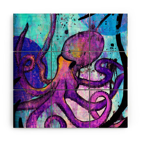 Sophia Buddenhagen Purple Octopus Wood Wall Mural