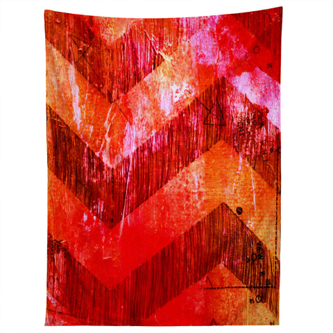 Sophia Buddenhagen Red Chevron Tapestry