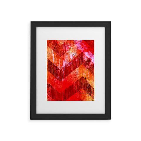 Sophia Buddenhagen Red Chevron Framed Art Print