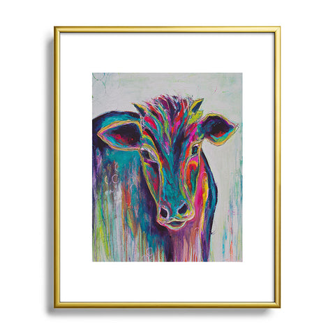 Sophia Buddenhagen Texas Cow Metal Framed Art Print