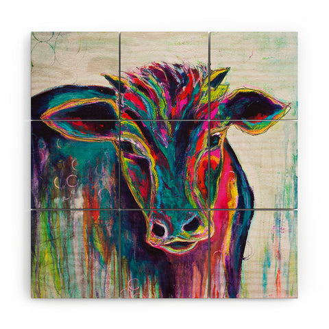 Sophia Buddenhagen Texas Cow Wood Wall Mural